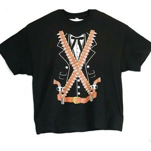 AlStyle Apparel & Activewear Classic Medium T-Shirt-Bullet Belt & Pistols